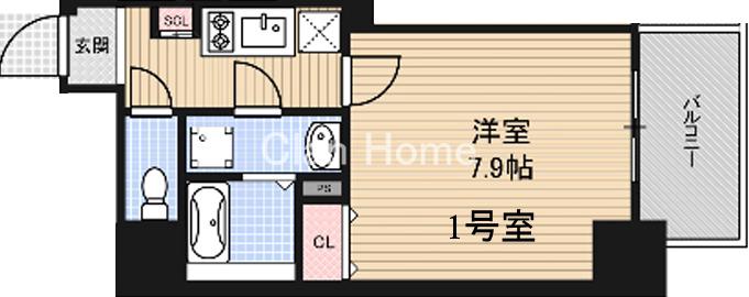 エグゼ堺筋本町の間取り