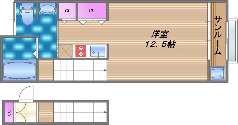 カーサ　フィオーレの間取り