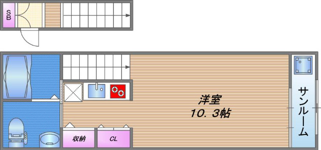 カーサ フィオーレの間取り