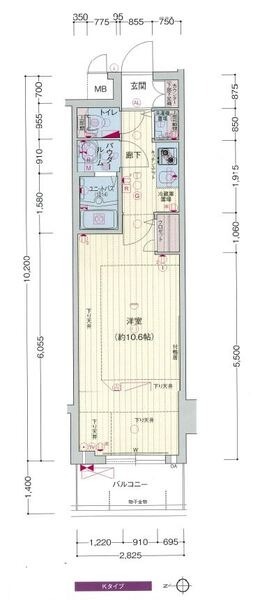上五条町の完工年月(2014年3月)築の賃貸マンションの間取り