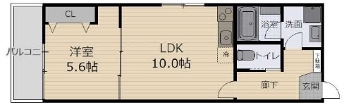 吉文字町の完工年月(2026年3月)築の賃貸マンションの間取り