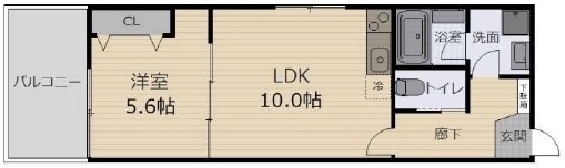 吉文字町の完工年月(2026年3月)築の賃貸マンションの間取り