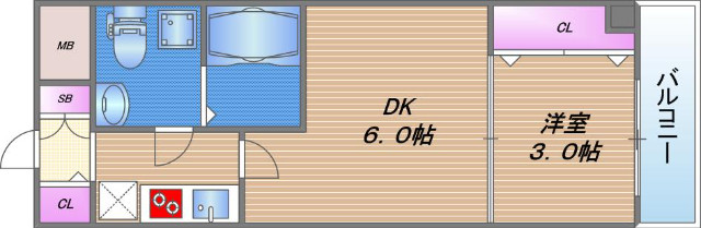 セレニテオズ北巽の間取り