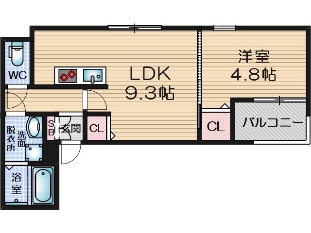 クレアール茨木の間取り