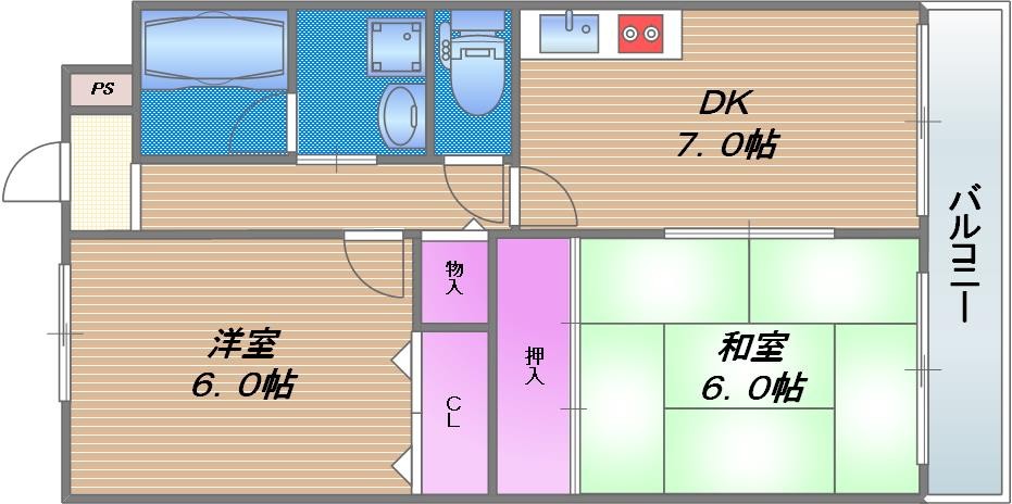 ISM大阪城公園(旧:城東グリーンマンション)の間取り