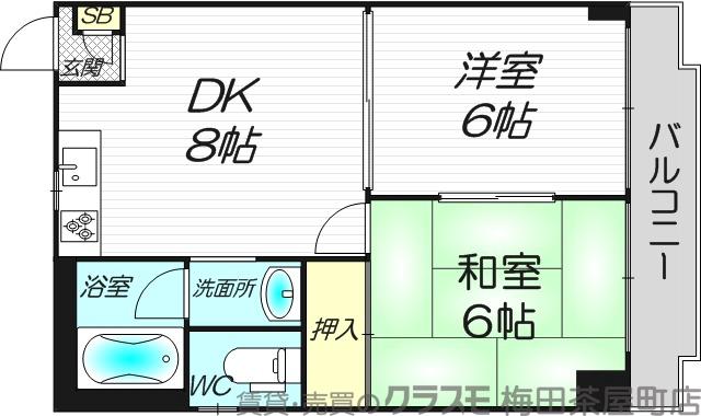 三津屋北の完工年月(1987年10月)築の賃貸マンションの間取り
