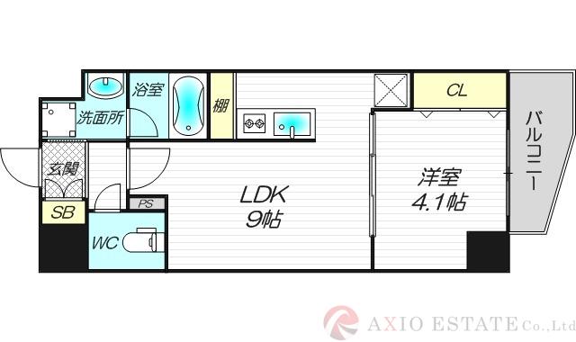 新北野の完工年月(2023年9月)築の賃貸マンションの間取り