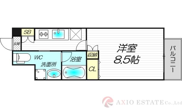 EbyU新大阪の間取り
