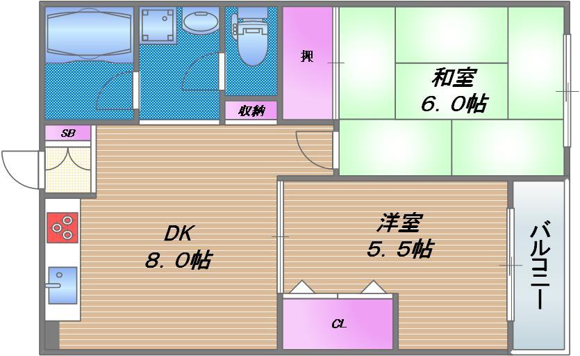 コスモ城東の間取り