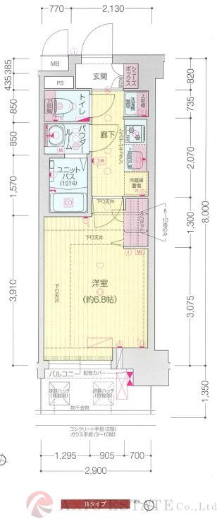 プレサンスOSAKA西中島リエゾンの間取り