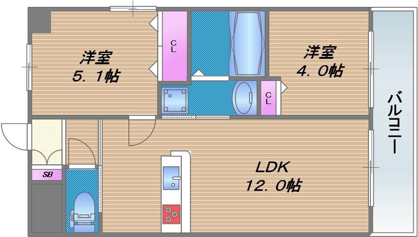 クリスタルコートの間取り
