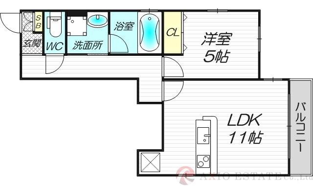 UP GRAND神崎川の間取り