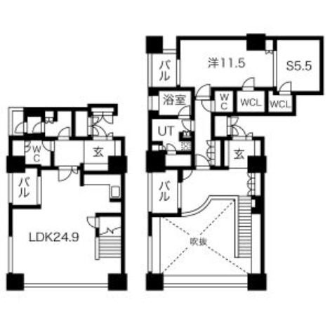 アルグラッド ザ・タワー心斎橋の間取り