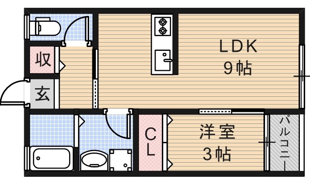 ハーベスト片桐の間取り