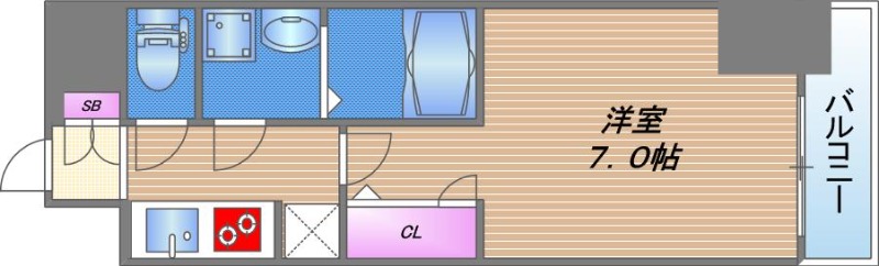 S-RESIDENCE堺筋本町Deuxの間取り