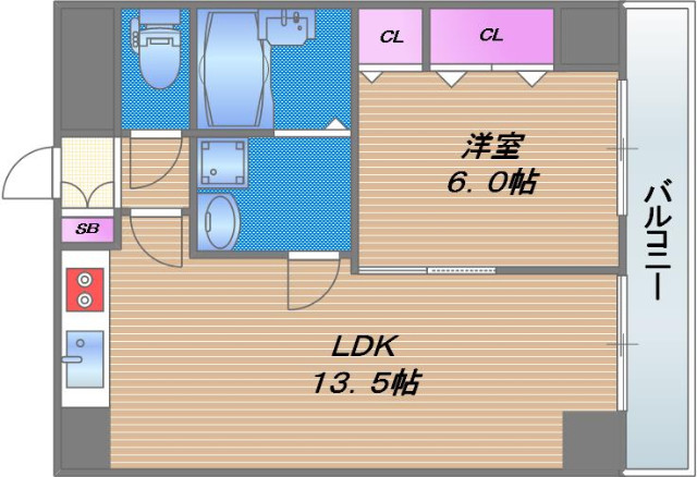 グランデージ新深江の間取り