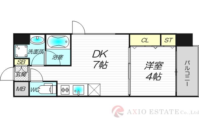 スプランディッド三国Ⅱの間取り