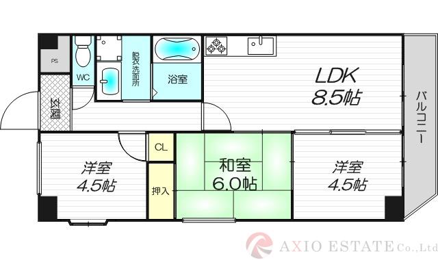 サンサーラ翁の間取り