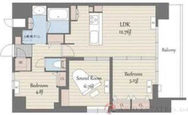 天満の完工年月(2025年7月)築の賃貸マンションの間取り