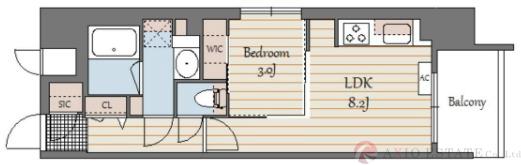 天満の完工年月(2025年7月)築の賃貸マンションの間取り