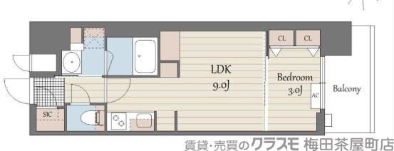 S-RESIDENCE天満橋arの間取り
