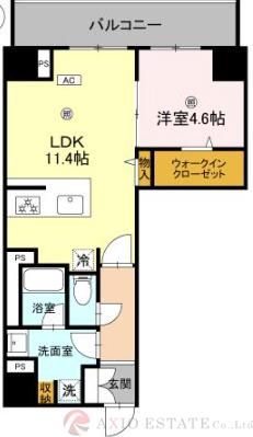 内久宝寺町の完工年月(2025年9月)築の賃貸マンションの間取り