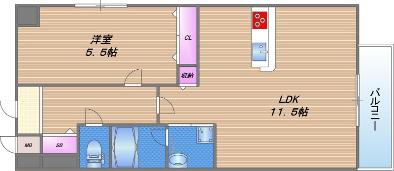 サンセール上本町の間取り