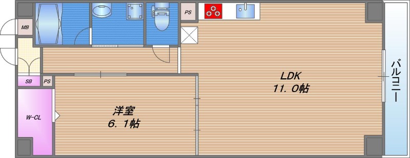 アベニール四天王寺の間取り