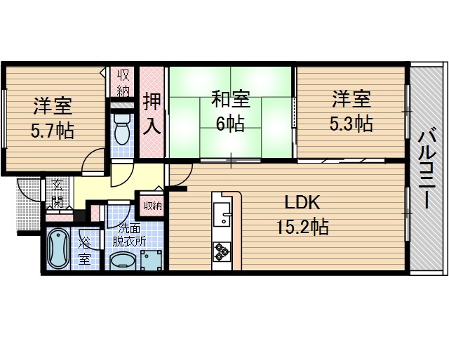 ファミーユ千里丘の間取り