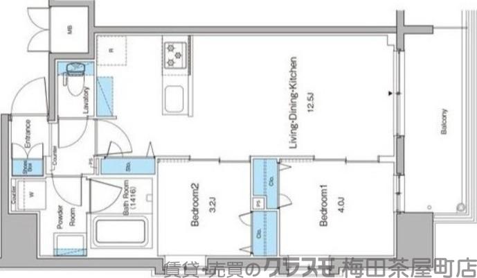 ルフォンプログレ南森町の間取り
