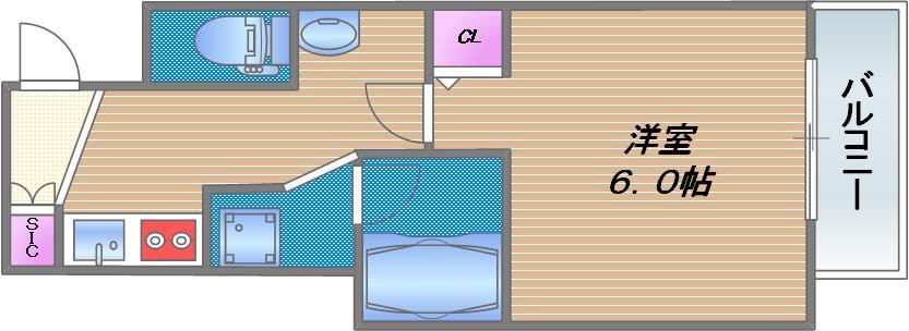 ZioⅤ玉造の間取り