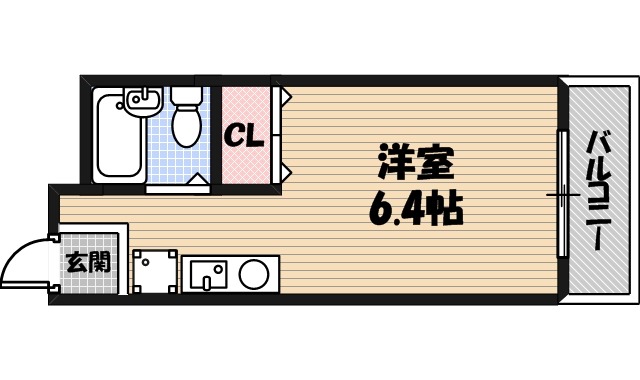 グリシーヌ壱番館の間取り