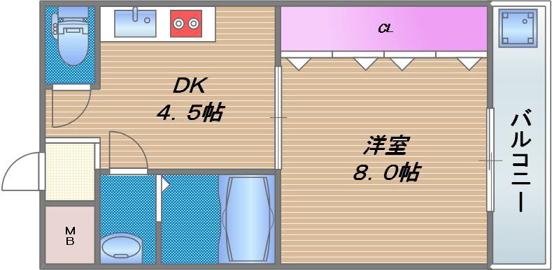 ドミール新深江の間取り