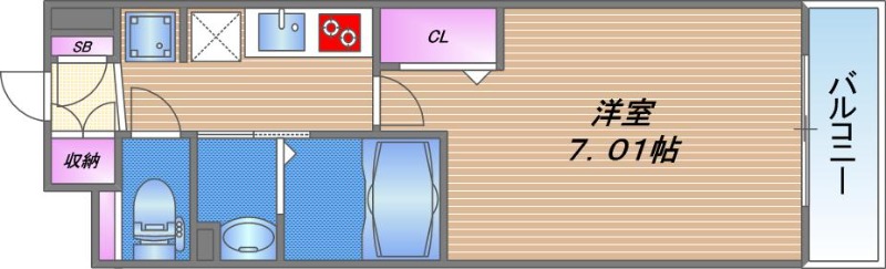 Luxe大阪城南の間取り
