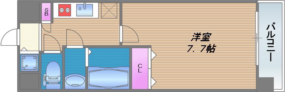 S-RESIDENCE緑橋駅前の間取り