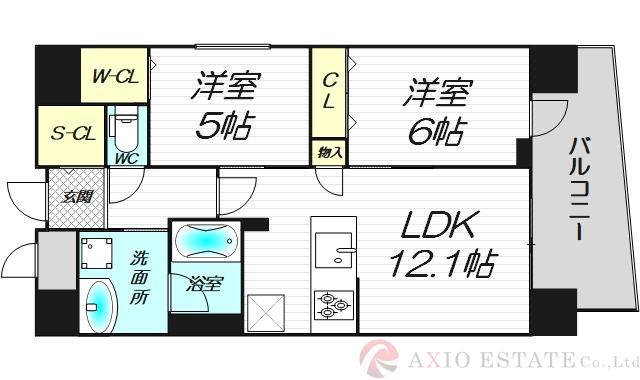北久宝寺町の完工年月(2023年8月)築の賃貸マンションの間取り