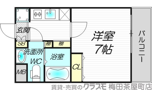 淡路の完工年月(2015年10月)築の賃貸マンションの間取り