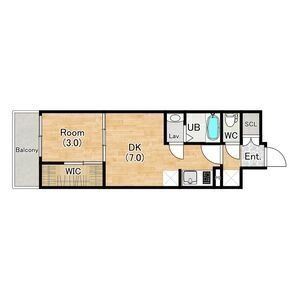 高辻西洞院町の完工年月(2026年3月)築の賃貸マンションの間取り
