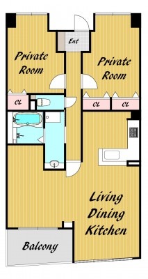 西院南高田町の完工年月(2004年8月)築の賃貸マンションの間取り
