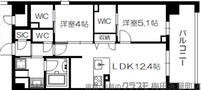 セントリヴィエ大阪梅田の間取り