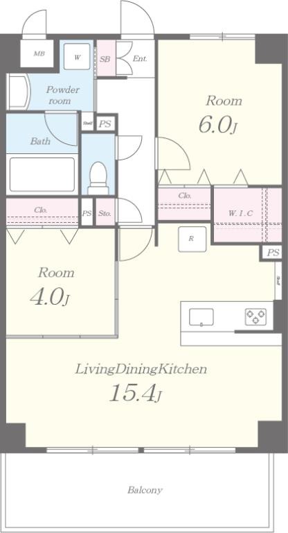 岡崎法勝寺町の完工年月(2016年3月)築の賃貸マンションの間取り