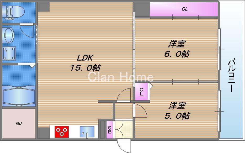 メゾンフレールの間取り