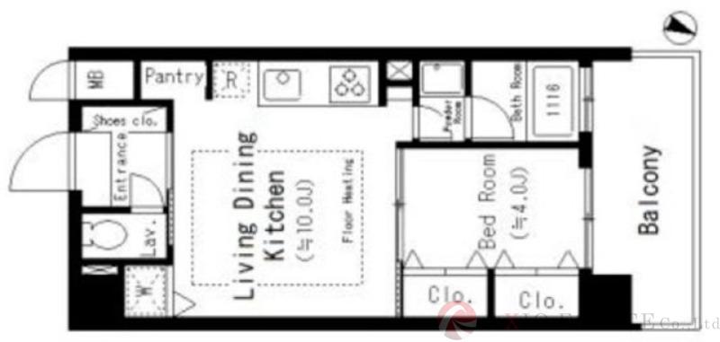 Mid Court新大阪の間取り