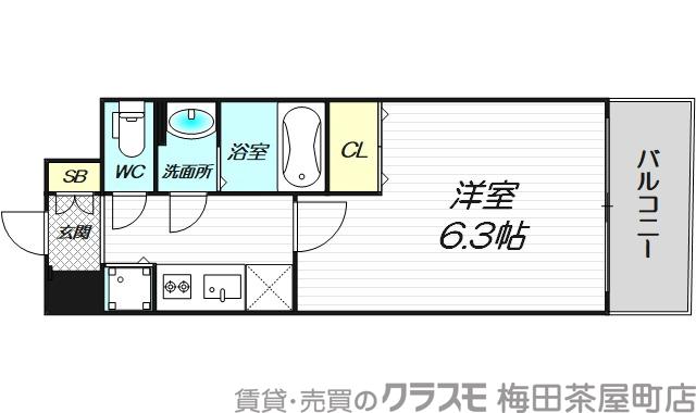 鷺洲の完工年月(2022年2月)築の賃貸マンションの間取り