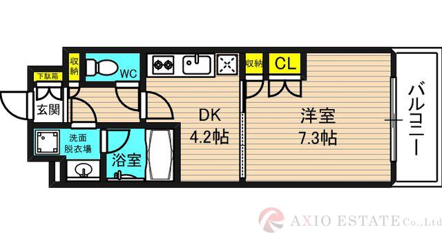 靱本町の完工年月(2006年3月)築の賃貸マンションの間取り