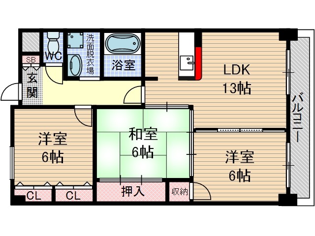 ヌーヴェレール3の間取り
