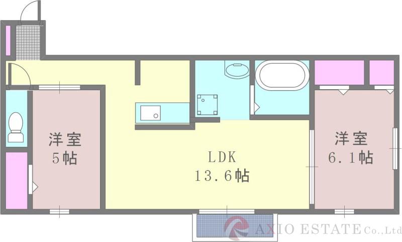 南吹田の完工年月(2015年1月)築の賃貸マンションの間取り