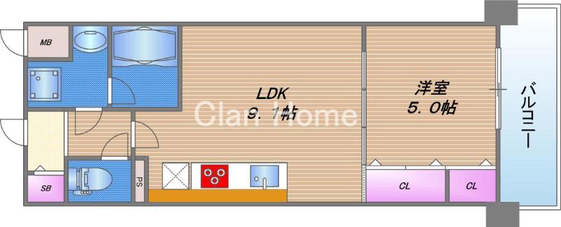 グランパシフィック今里Luxeの間取り