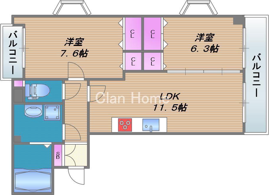 オークコートの間取り