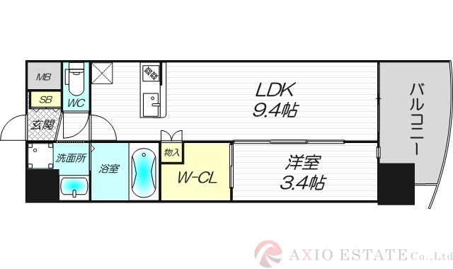 セレニテ江坂ミラクの間取り